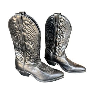 Laredo Black western Cowboy Boots EUC